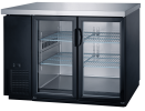 Commercial 48" Double Glass Hinged Door Back Bar Cooler Refrigerator