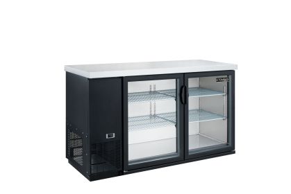 Commercial 48" Double Glass Hinged Door Back Bar Cooler Refrigerator
