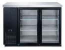 Commercial 48" Double Glass Hinged Door Back Bar Cooler Refrigerator
