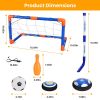 4 in 1 Hover Soccer Ball Toy Set Bowling Balls Goals Floating Soccer Ball Hockey With Colorful LED Lights Indoor Outdoor Sport Toys For 3-12 Years Old