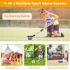 4 in 1 Hover Soccer Ball Toy Set Bowling Balls Goals Floating Soccer Ball Hockey With Colorful LED Lights Indoor Outdoor Sport Toys For 3-12 Years Old