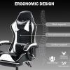 Ergonomic Gaming Chair for Adults, Comfortable Computer Chair for Heavy People, Adjustable Height Office Desk Chair with Wheels, Breathable Leather Vi