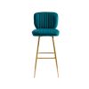 COOLMORE Bar Stools with Back and Footrest Counter Height Dining Chairs 2PC/SET