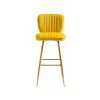 COOLMORE Bar Stools with Back and Footrest Counter Height Dining Chairs 2PC/SET