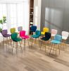 COOLMORE Bar Stools with Back and Footrest Counter Height Dining Chairs 2PC/SET
