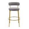 COOLMORE Bar Stools Industrial Pub Barstools with Back and Footrest, Modern Armless Bar Height Stool Chairs Set of 2