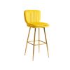 COOLMORE Bar Stools with Back and Footrest Counter Height Dining Chairs 2PC/SET