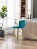 COOLMORE Bar Stools with Back and Footrest Counter Height Dining Chairs 2PC/SET