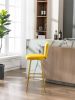 COOLMORE Bar Stools with Back and Footrest Counter Height Dining Chairs 2PC/SET