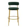 COOLMORE Bar Stools Industrial Pub Barstools with Back and Footrest, Modern Armless Bar Height Stool Chairs Set of 2