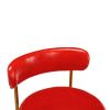 COOLMORE Bar Stools Industrial Pub Barstools with Back and Footrest, Modern Armless Bar Height Stool Chairs Set of 2
