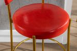 COOLMORE Bar Stools Industrial Pub Barstools with Back and Footrest, Modern Armless Bar Height Stool Chairs Set of 2