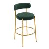 COOLMORE Bar Stools Industrial Pub Barstools with Back and Footrest, Modern Armless Bar Height Stool Chairs Set of 2