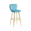 COOLMORE Bar Stools with Back and Footrest Counter Height Dining Chairs 2PC/SET