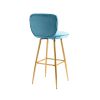 COOLMORE Bar Stools with Back and Footrest Counter Height Dining Chairs 2PC/SET
