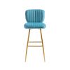 COOLMORE Bar Stools with Back and Footrest Counter Height Dining Chairs 2PC/SET