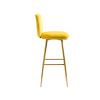 COOLMORE Bar Stools with Back and Footrest Counter Height Dining Chairs 2PC/SET