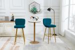 COOLMORE Bar Stools with Back and Footrest Counter Height Dining Chairs 2PC/SET