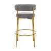 COOLMORE Bar Stools Industrial Pub Barstools with Back and Footrest, Modern Armless Bar Height Stool Chairs Set of 2