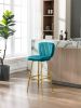 COOLMORE Bar Stools with Back and Footrest Counter Height Dining Chairs 2PC/SET