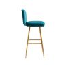 COOLMORE Bar Stools with Back and Footrest Counter Height Dining Chairs 2PC/SET