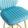 COOLMORE Bar Stools with Back and Footrest Counter Height Dining Chairs 2PC/SET